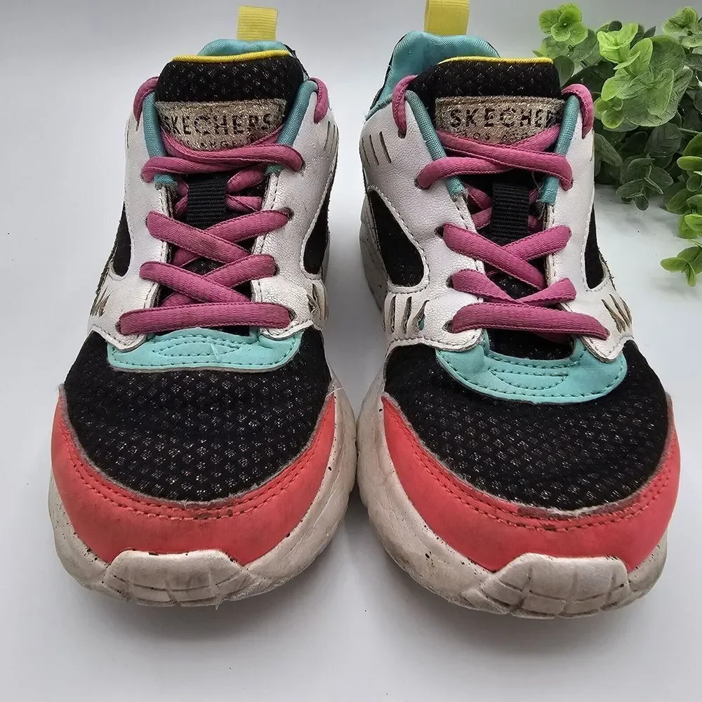 Skechers Street Los Angeles Uno‎ Lite-Gen Shoes Girl's 12 Multicolor #310463L